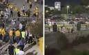 Un aficionado de Rayados fue correteado por varios de Tigres. (Foto: captura de pantalla)