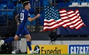 Christian Pulisic celebra su tanto ante los Merengues. FOTO: AFP.