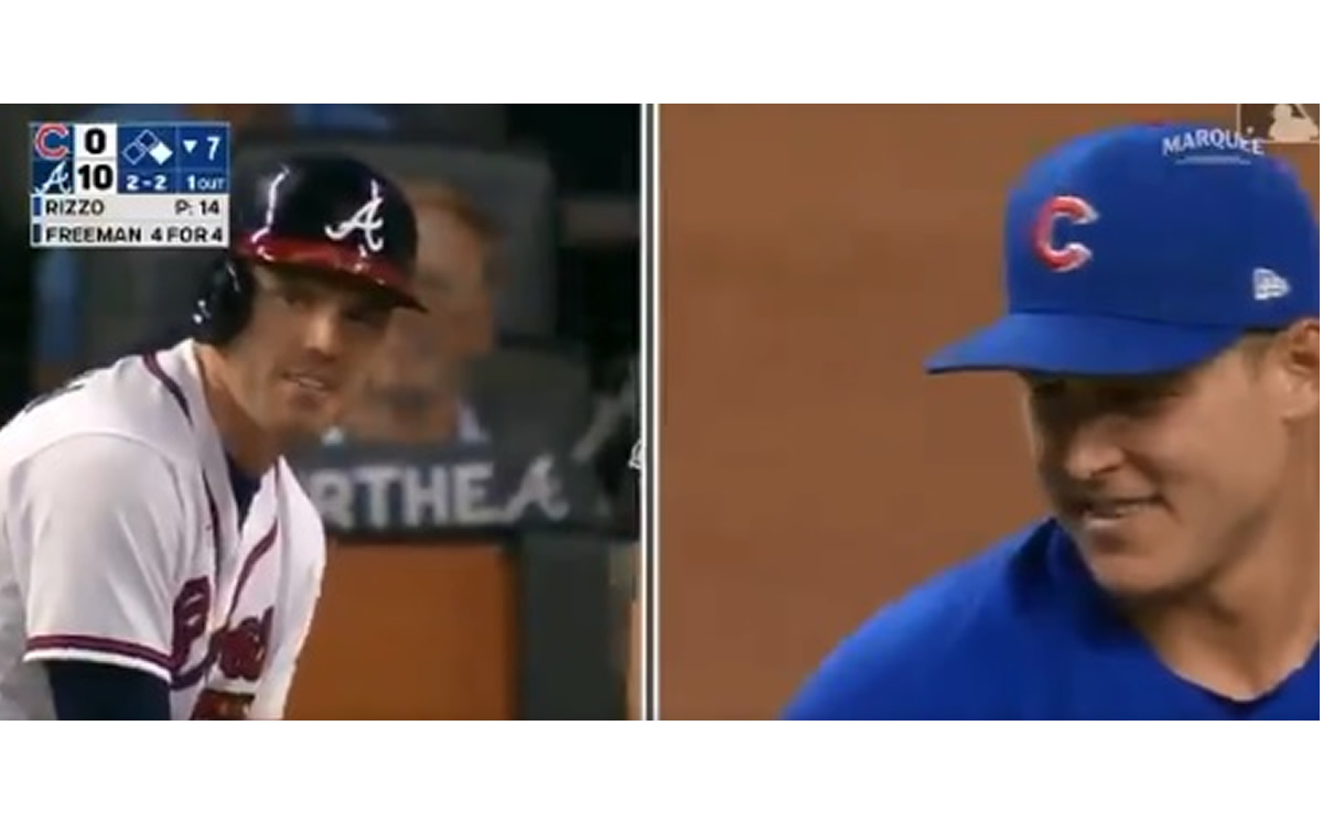 Así ponchó Anthony Rizzo a Freddie Freeman, con risa incluida [VIDEO]
