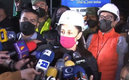 Claudia Sheinbaum se encuentra en el sitio del accidente.