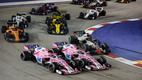 Los dos monoplazas de Force India. 