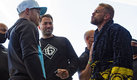 Canelo y Saunders en el Media Day de la pelea del sábado 8 de mayo. (Mexsport)