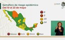 El semáforo epidemiológico presentado este viernes por la Secretaría de Salud. Foto: Captura de Pantalla