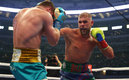 Canelo castigó duramente a Saunders (AFP)