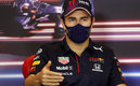 Checo en conferencia desde Mónaco. (AFP)