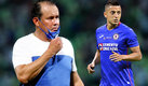 Juan Reynoso y Roberto Alvarado, entrenador y jugador de Cruz Azul. (Imago7)