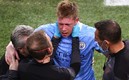Así quedó De Bruyne tras el impacto y tuvo que salir de la Final. Foto: AFP