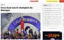 El campeonato celeste fue destacado por L'equipe de Francia. Foto: Captura de Pantalla.