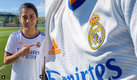Kenti Robles modela el nuevo uniforme del Real Madrid para 2021-2022. (@RealMadrid)