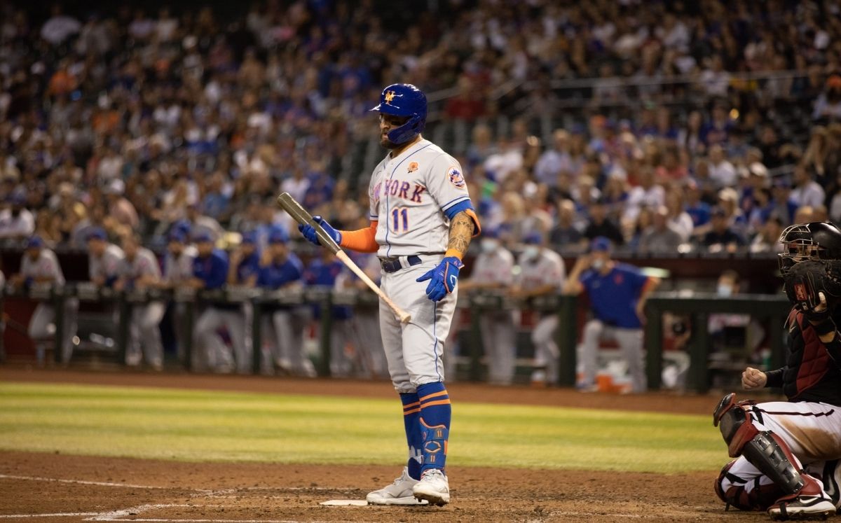 Kevin Pillar tomó su primer turno desde el 17 de mayo, fecha del accidente. (@Mets)