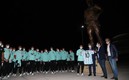El momento en que la estatua se devela para eternizar a Diego. Foto: Selección Argentina.