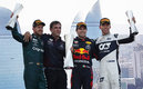 Checo compartió podio con Sebastian Vettel y Pierre Gasly (Reuters)