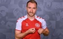 Christian Eriksen en la presentación de la camiseta de Dinamarca para la Euro 2020. (Twitter dbufodbold)