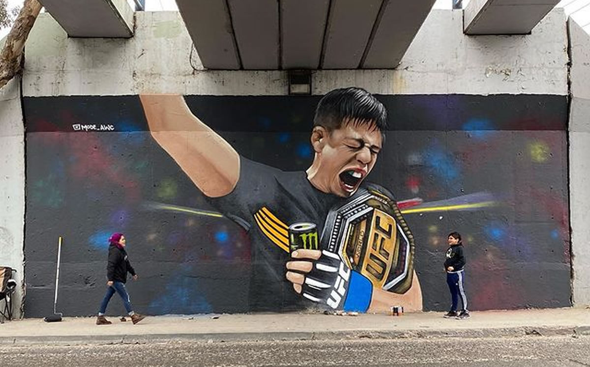 Crean mural en honor a Brandon Moreno, campeón de la UFC - Vimarsana News