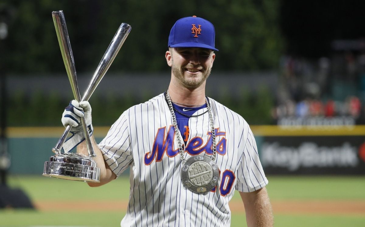Pete Alonso derrotó a Vladimir Guerrero Jr. en la final más reciente del Home Run Derby. (AP)