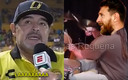 Maradona acompaña al Messi como corista. (especial)