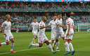 Celebración del segundo gol de Dinamarca FOTO: AFP