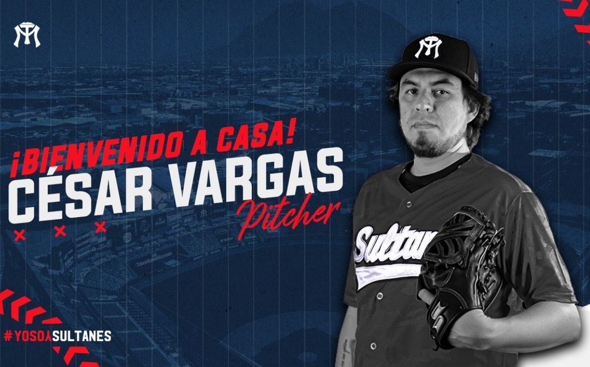 César Vargas tuvo su primera estancia con Sultanes durante la LMB 2019. (Sultanes.com.mx)