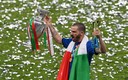 El jugador de Italia modificó la icónica frase de los ingleses 'it's coming home'. (Foto: AFP)