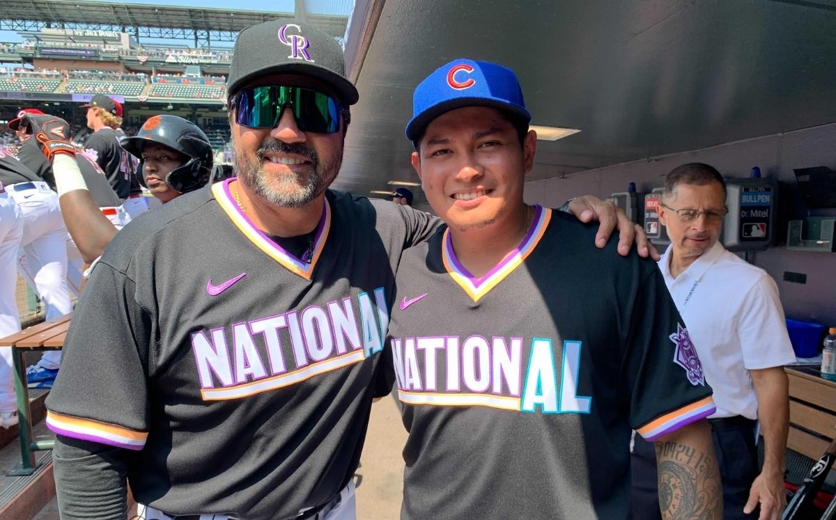 Vinicio Castilla y Manuel Rodríguez coincidieron en el equipo de la Liga Nacional. (@MLB_Mexico)