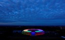 Vista aérea del Estadio Olímpico de Berlín durante la Euro 2020. Foto: AFP