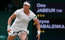 Ons Jabeur durante su participación en Wimbledon. Foto: AFP