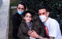 Verónica, Rodrigo y Ángel Di María. Foto: TODOS Juntos Por RODRY