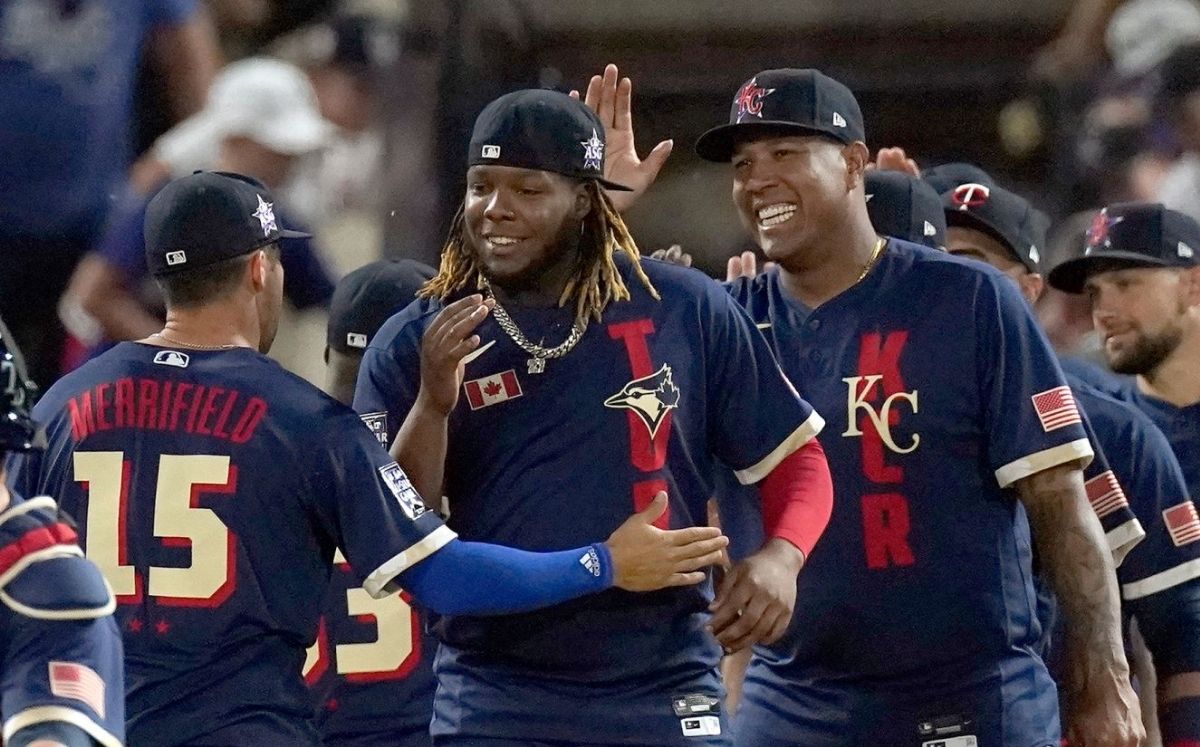 Vladimir Guerrero Jr. comandó a la Liga Americana con dos carreras producidas. (MLB.com)