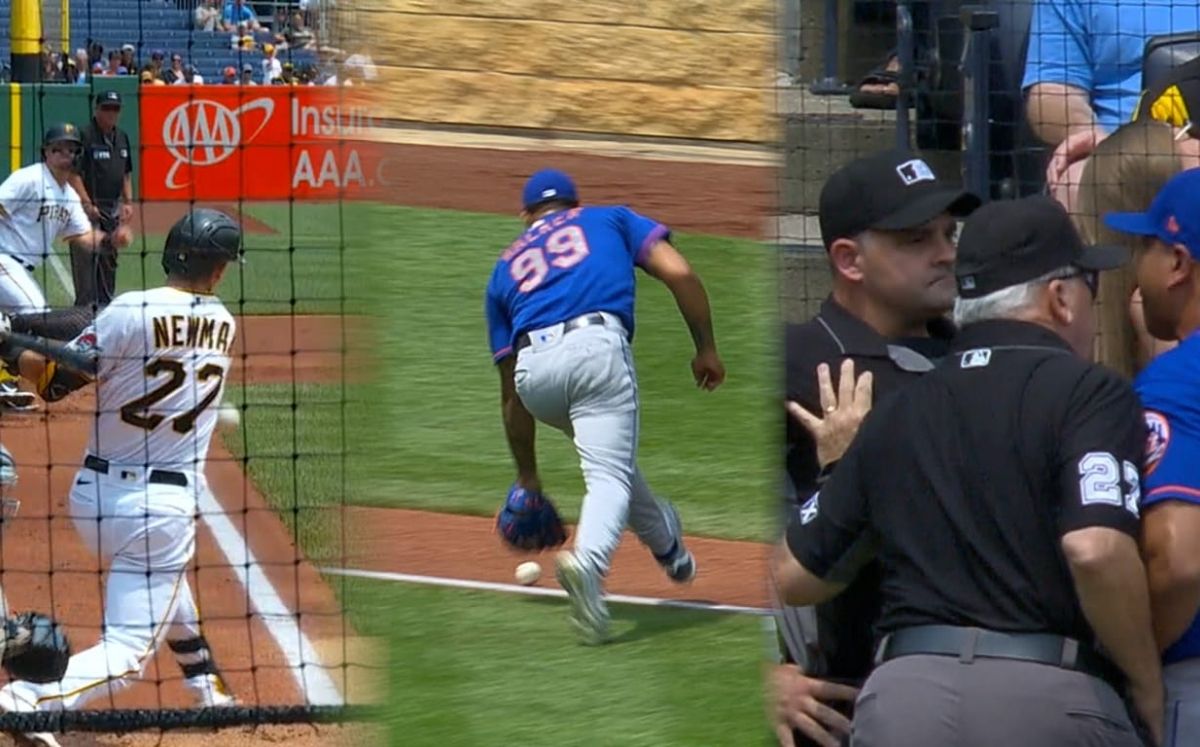 El manager de los Mets fue expulsado inmediatamente tras reclamar la jugada. (MLB.com)