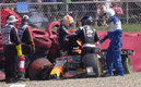 El auto de Verstappen quedó destrozado. (Foto: @Max33Verstappen)