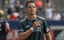 Chicharito festejando un gol con el LA Galaxy. (Twitter @LAGalaxy_Es)