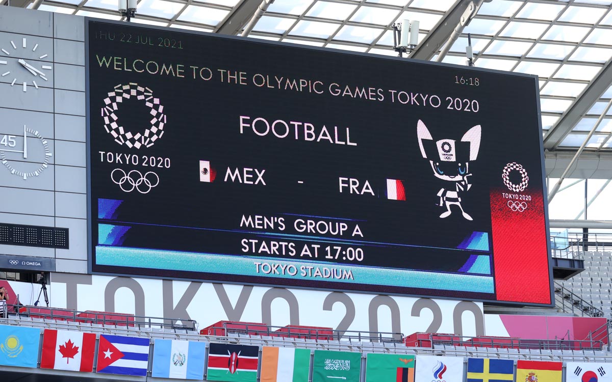 Marcador oficial para el partido entre México y Francia. (Foto: @miseleccionmx)