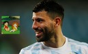 Kun Agüero con 'Kum Kum'. Foto: Reuters