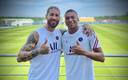 Sergio Ramos y  Kylian Mbappé ya posan juntos con el PSG (Twitter @SergioRamos)