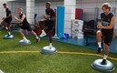 Varane, Bale, Alaba y Modric entrenando para la pretemporada con el Real Madrid. Foto: Real Madrid