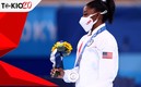 Simone Biles ganó este martes una medalla de plata con EE.UU. en Tokio. FOTO: Reuters.