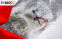 Las Finales de Surf en Tokio 2020 tuvieron que cambiar de fecha por la llegada de un Tifón (AFP)