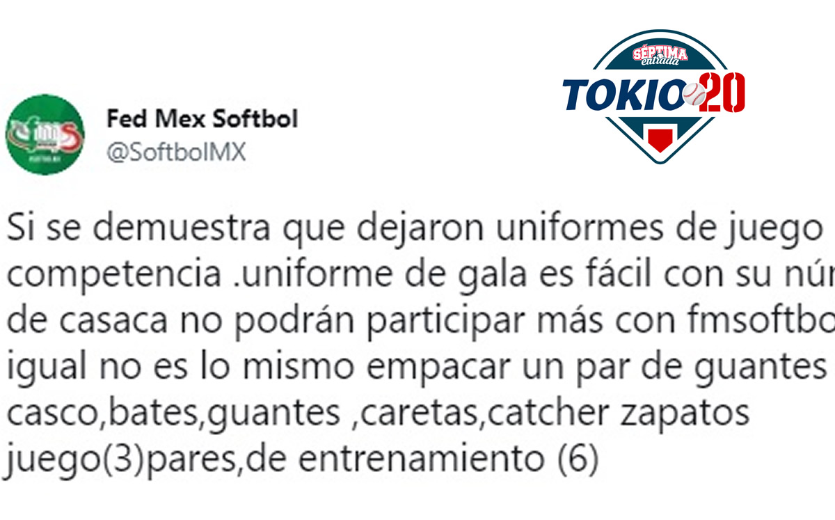 Federación de Softbol sancionará a las que dejaron uniforme