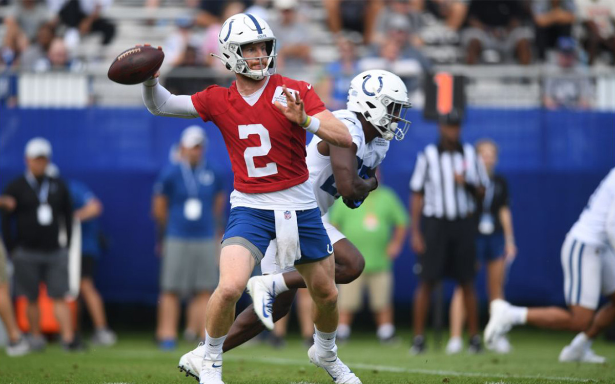 Wentz se lesionó durante el entrenamiento del viernes FOTO: @COLTS