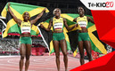 Thompson-Herah (centro) se llevó la medalla de oro. (FOTO: AFP)