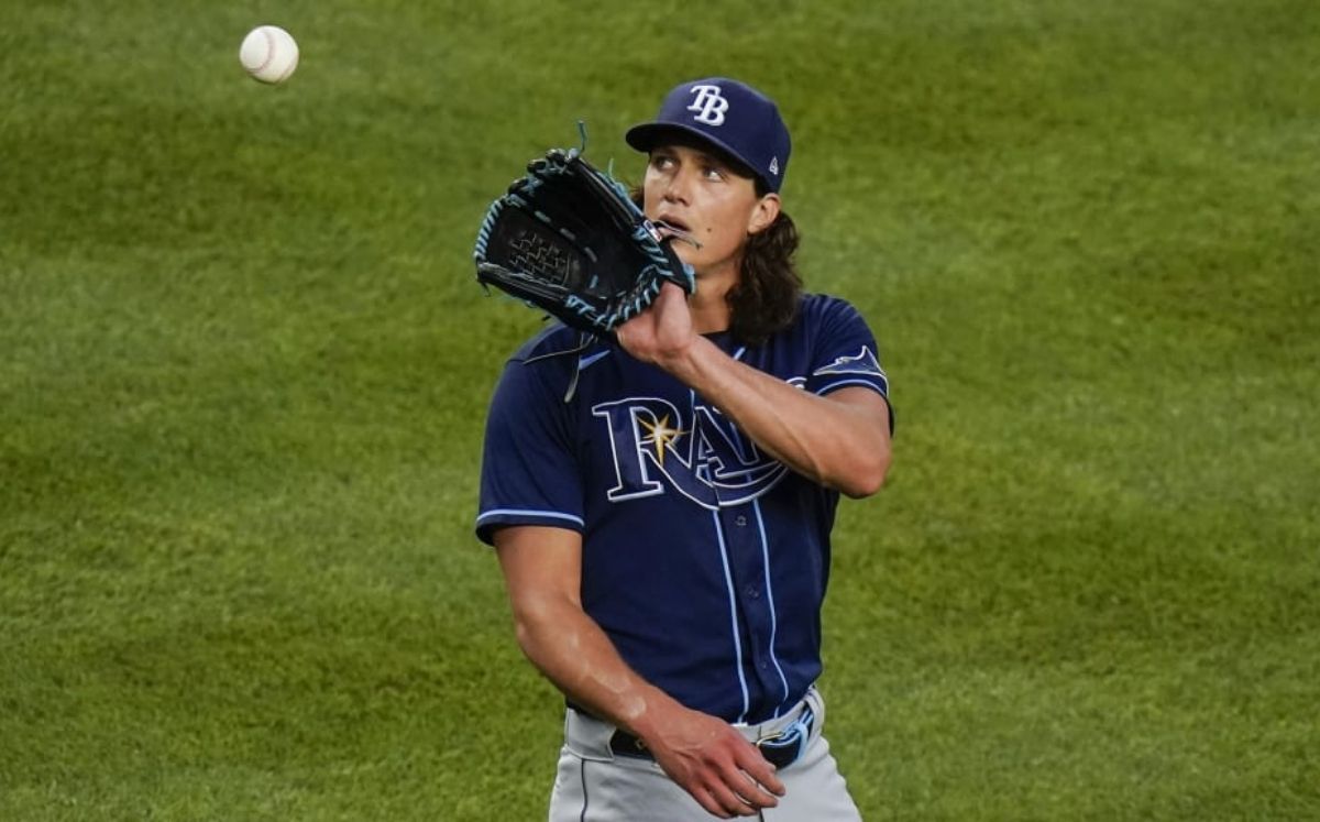 Tyler Glasnow era el lanzador número uno en la rotación de los Rays este 2021. (MLB.com)