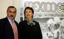 Felipe Muñoz ganador de medalla olímpica junto a Enriqueta Basilio. Foto: Mexsport