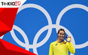 Emma McKeon celebrando su Oro en lso 50 metros estilo libre