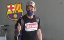 Así llegó Messi al aeropuerto de Barcelona este miércoles. FOTO: Captura de video del diario Sport.