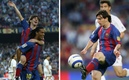 Messi hizo su primer gol a pase de Ronaldinho. (Foto: AFP)