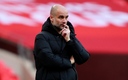 Guardiola en un encuentro del City. (Foto: AFP)