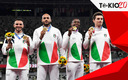 Los italianos Lorenzo Patta, Lamont Marcell Jacobs, Eseosa Fostine y Filippo Tortu ganaron el Oro en el 4x100. (Foto: AFP)