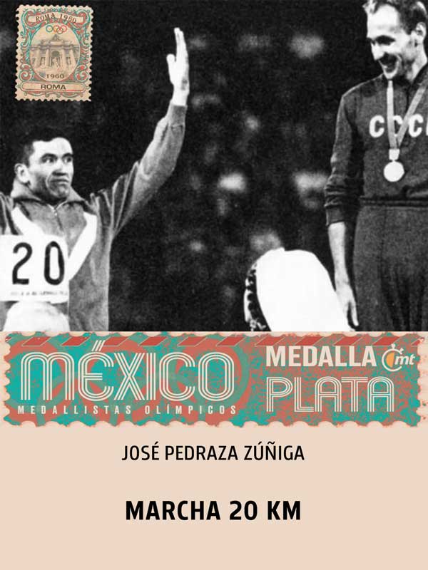 José Pedraza: Marcha 20 km - Plata - México 1968