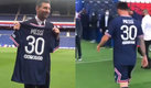 Primeras imágenes de Messi con el 30 del PSG. (Twitter)
