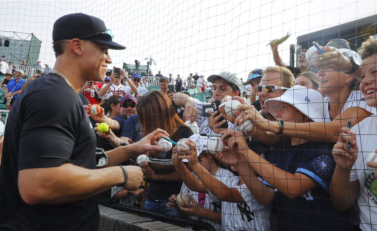 Aaron Judge también convivió con los fans